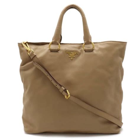 bn1713 bbe f0002 prada|PRADA Prada tote bag large shoulder leather beige BN1713.